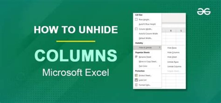 Why cannot unhide columns in excel?