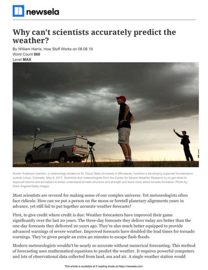 Why can't scientists accurately predict the weather?