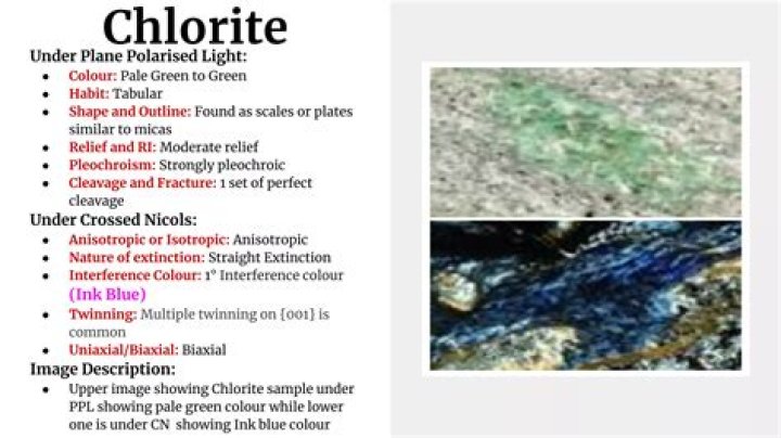 Why chlorite is green?