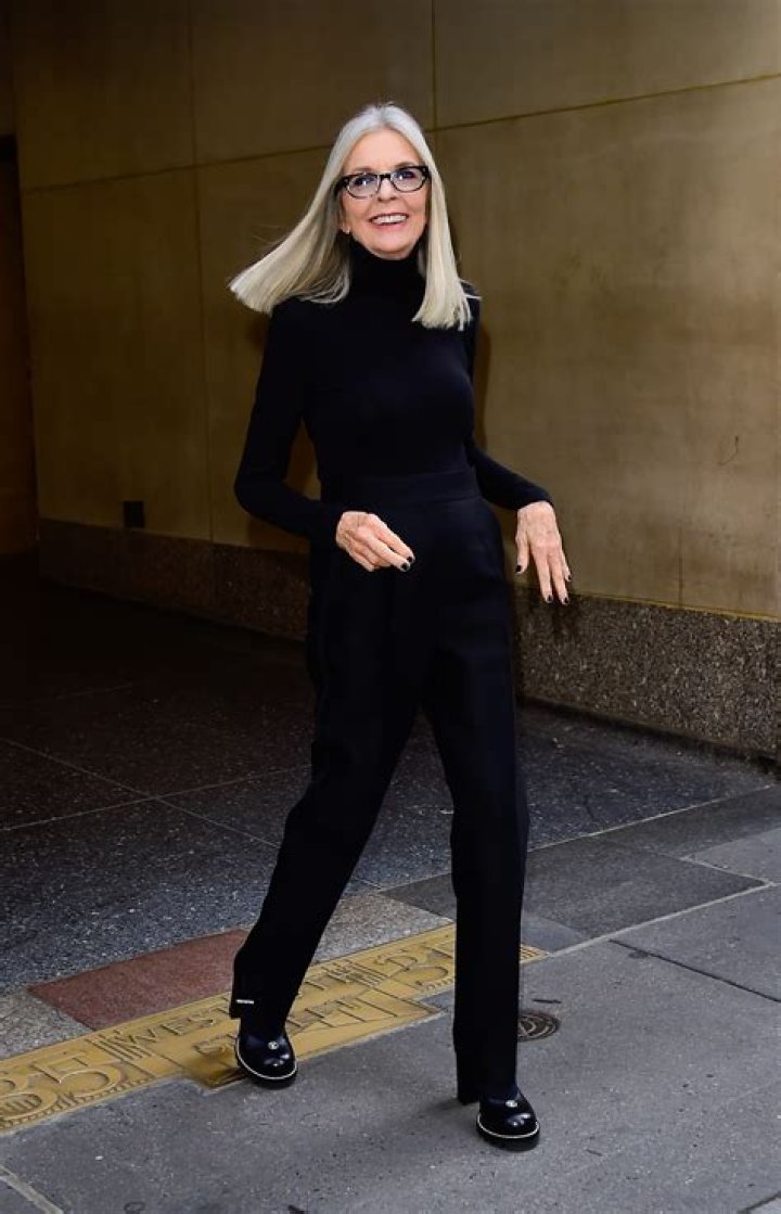 Why diane keaton wear turtlenecks?