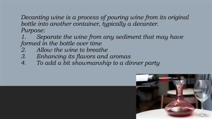 Why does decanting improve flavors in wine?
