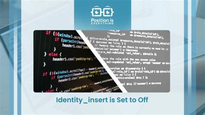 Why identity_insert is set to off?