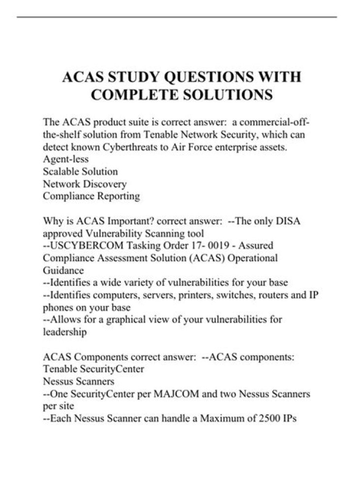 Why is acas important?