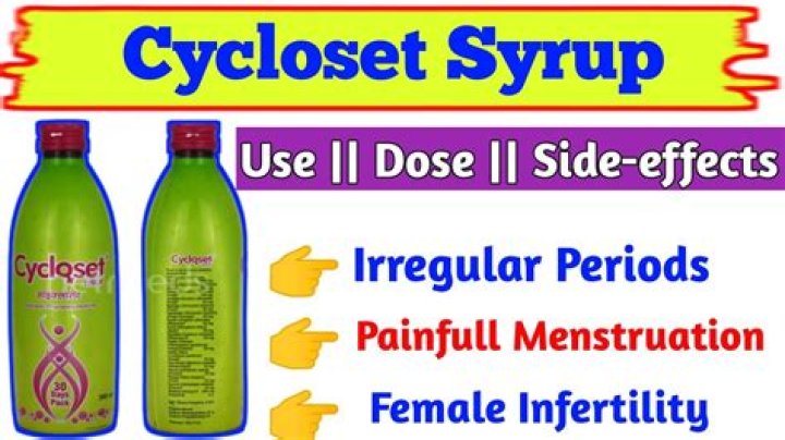 Why is cycloset syrup used for?