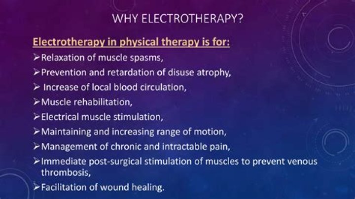 Why is electrotherapy used?