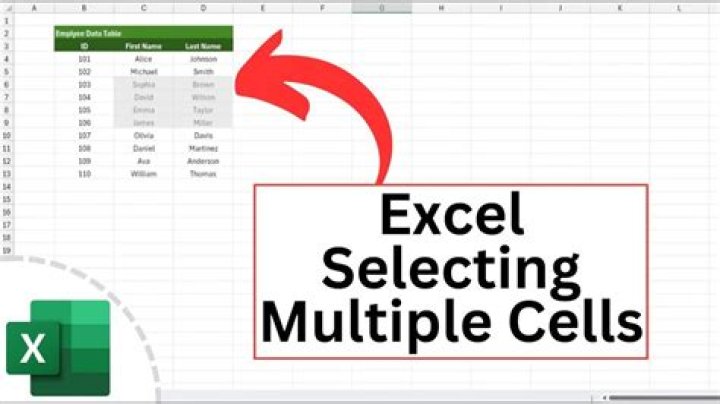 Why is excel selecting multiple cells?