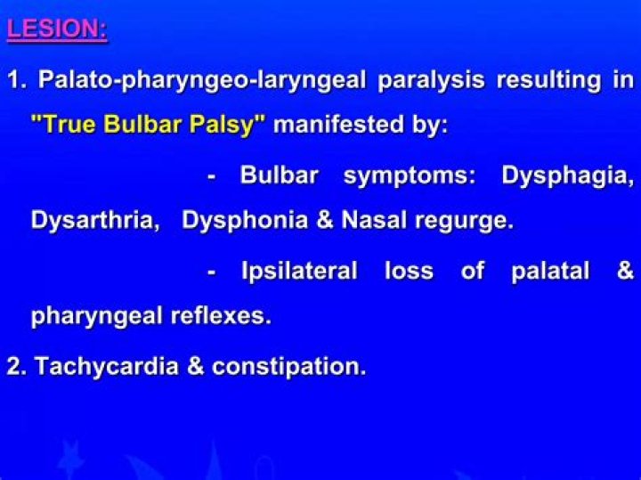 Why is it called bulbar palsy?