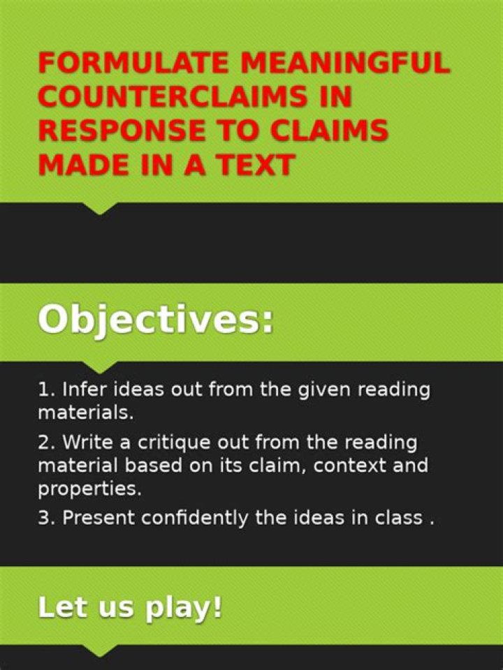 Why is it important to learn how to formulate counterclaims?