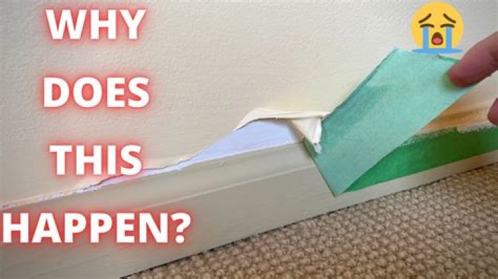 Why is paint peeling when i remove tape?