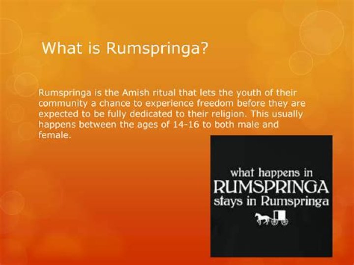 Why is rumspringa important?