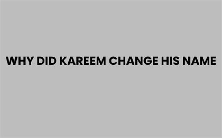 Why kareem changed his name?