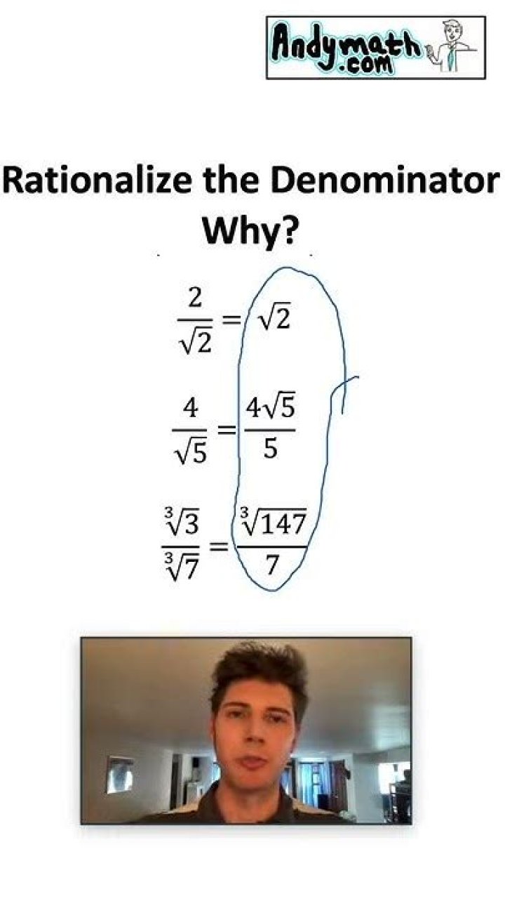 Why rationalize the denominator?