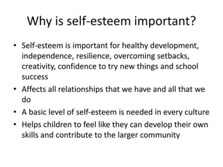 Why self esteem is important?