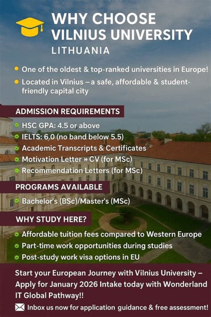 Why study in vilnius university?