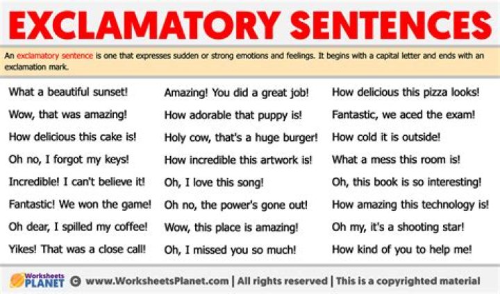 Why use exclamatory sentence?