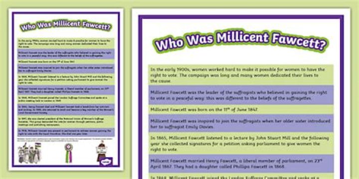 Why was millicent fawcett important?