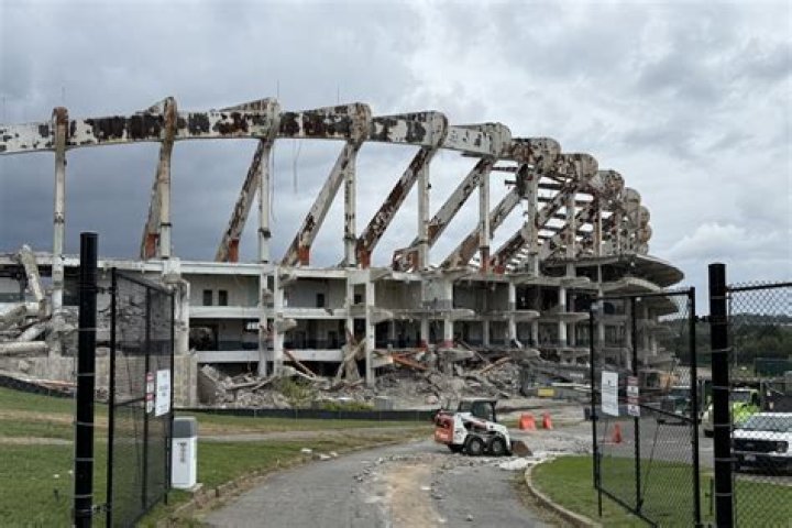 Why was riverfront stadium demolished?