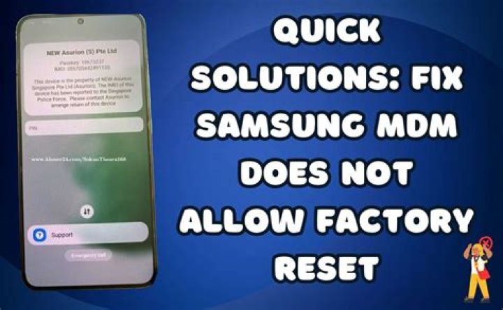 Will a factory reset delete mdm?