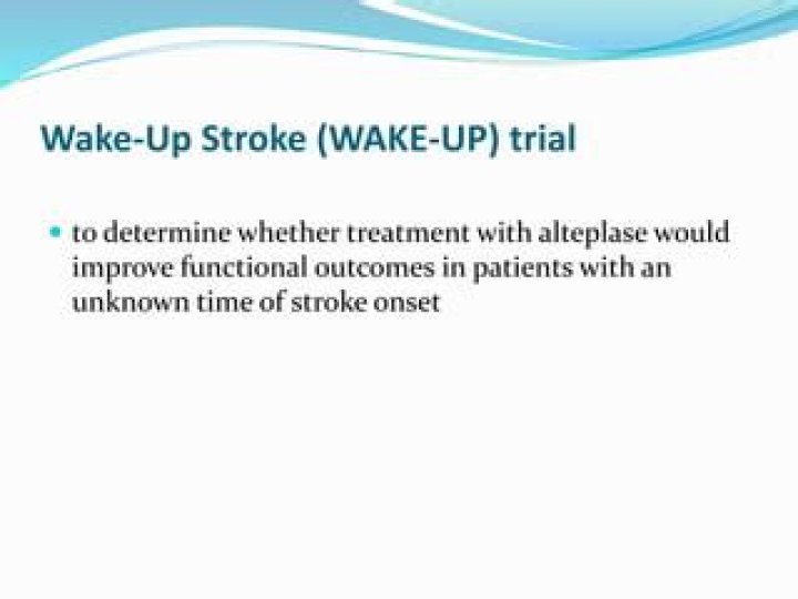 Would a stroke wake you up?