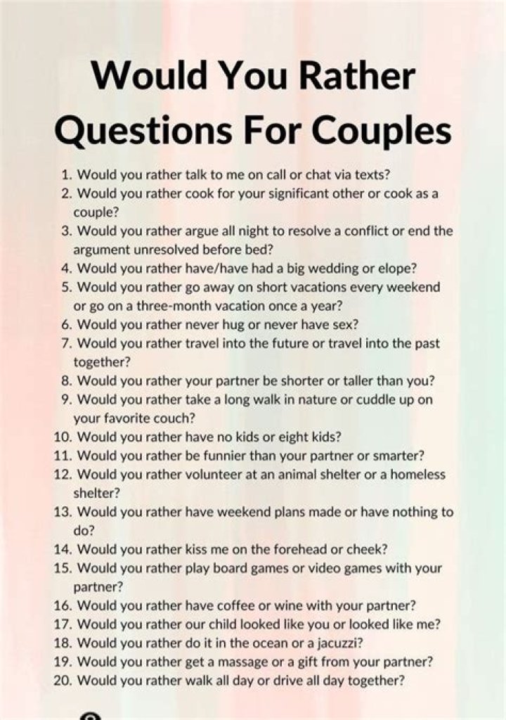 Would you rather questions for boyfriends?